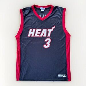 Miami Heat #3 Dwayne Wade NBA Basketball Black Away Jersey Men’s Size Large